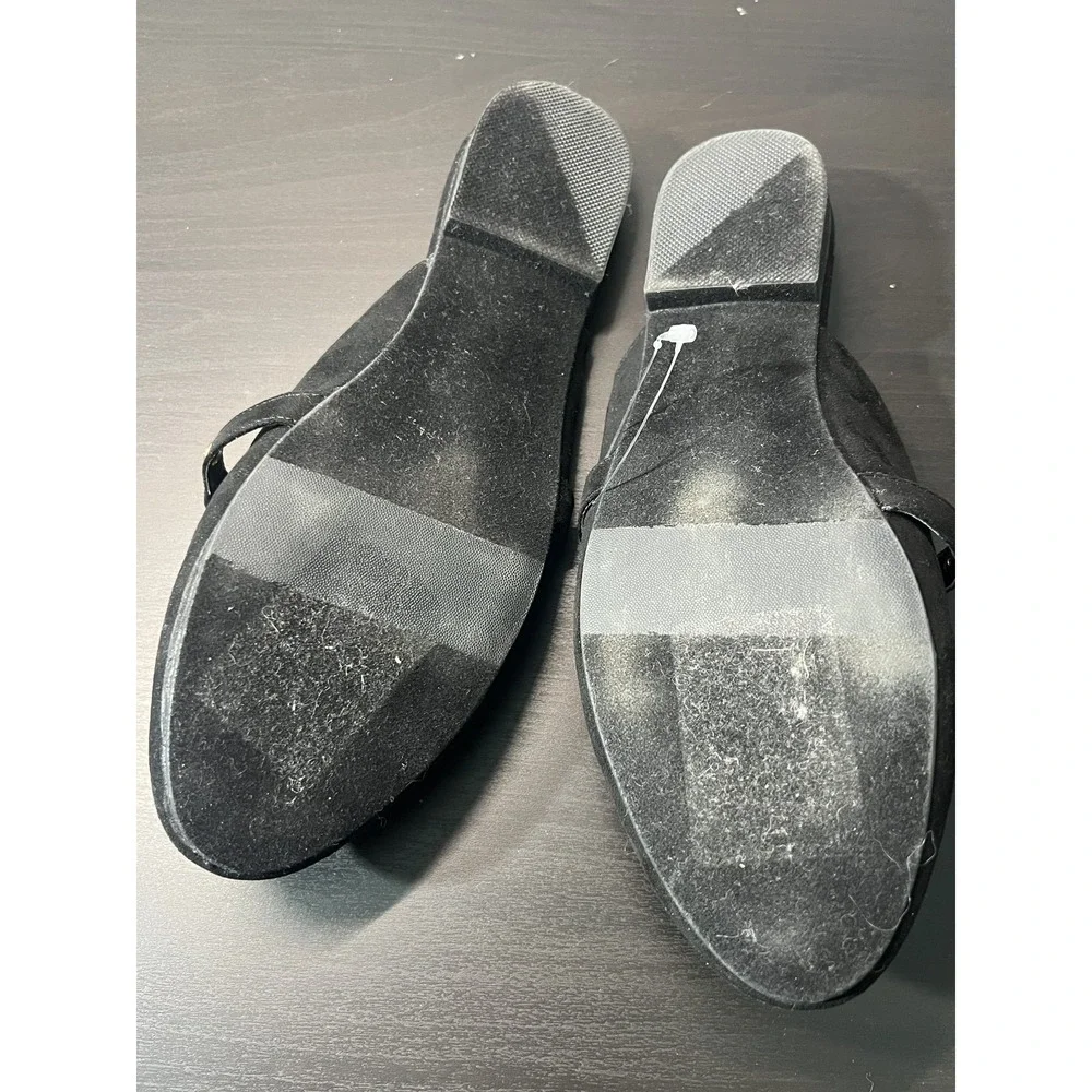 ABOUND Women's Black Embroidered Floral Mule Flats Slip On Loafers Size 7.5‎